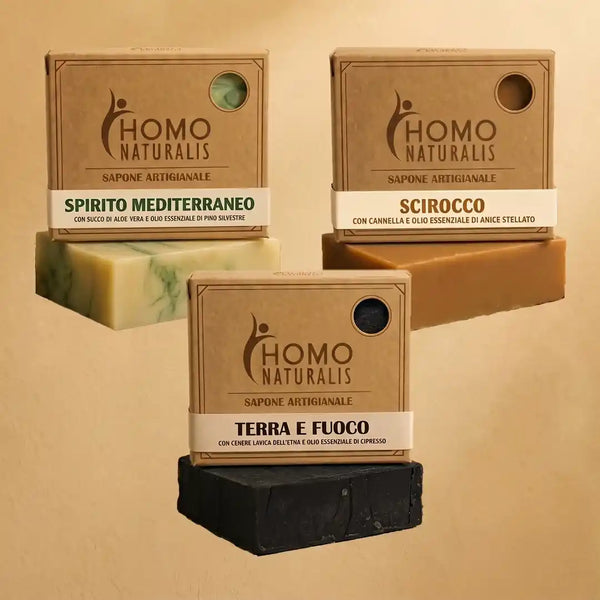 set 3 saponi artigianali uomo homo naturalis variante A