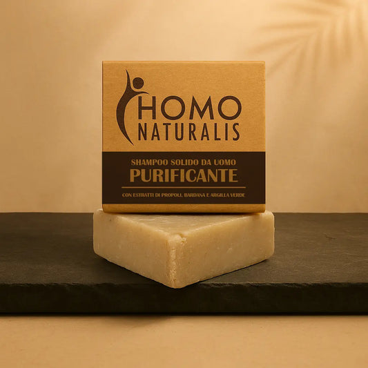 Shampoo Solido Purificante antiforfora per Uomo Homo Naturalis