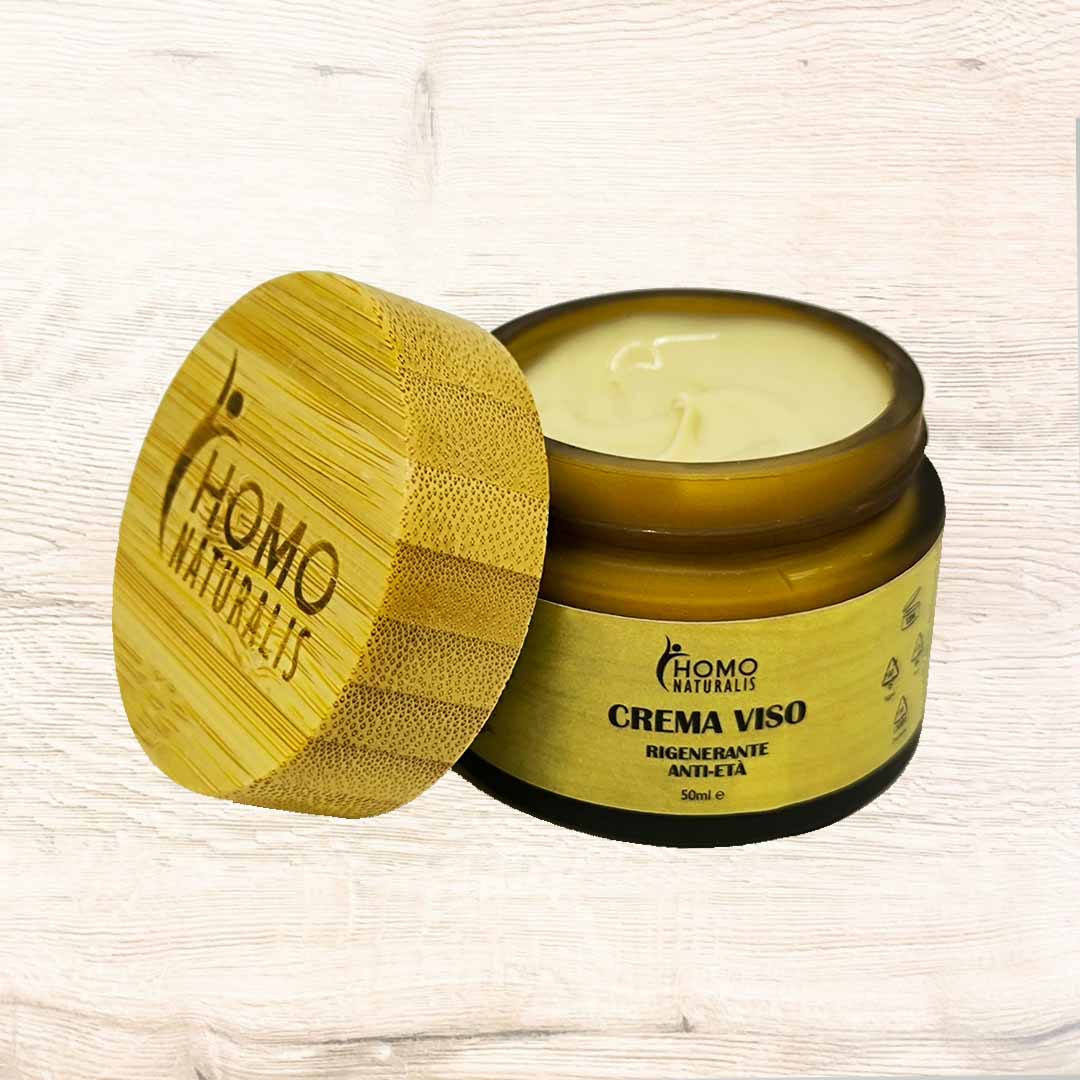 Crema viso homo naturalis vetro e bambù aperta