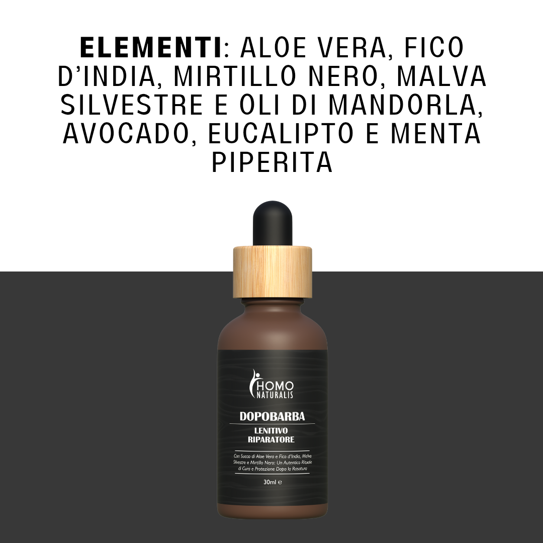 Dopobarba naturale Homo Naturalis elementi