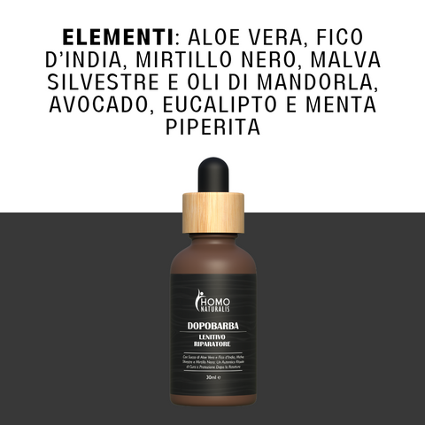 Dopobarba naturale Homo Naturalis elementi