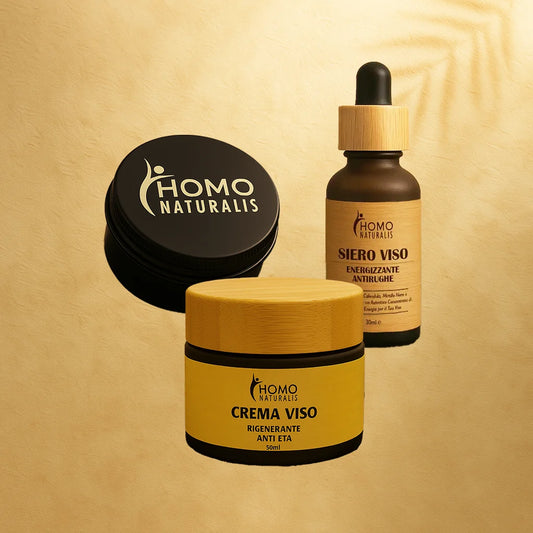 kit pelle crema viso siero viso deodorante uomo homo naturalis
