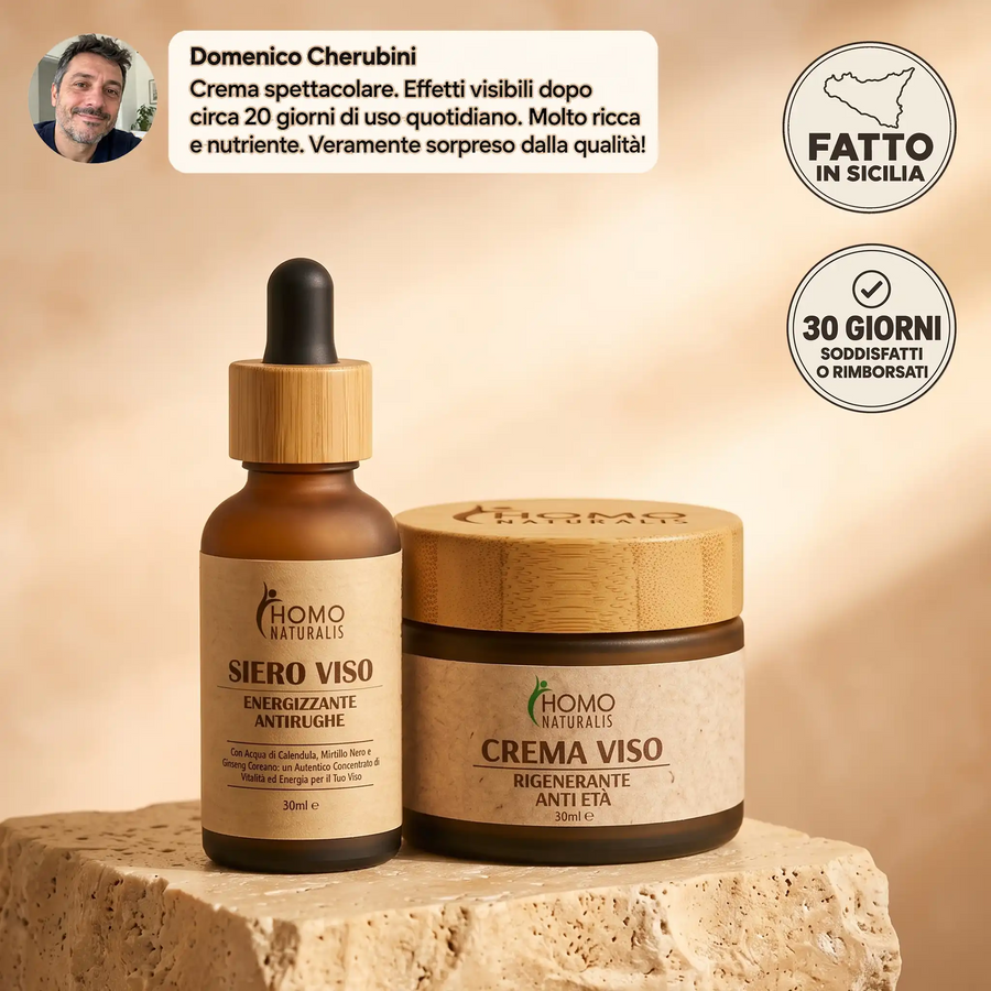 kit viso homo naturalis siero viso crema viso 